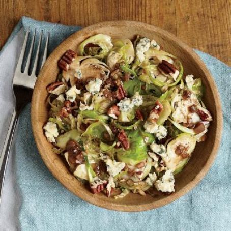Pecan and Blue Cheese Brussels Sprout Salad