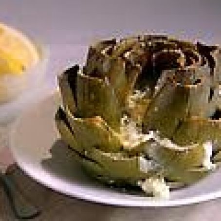 Baked Artichokes with Gorgonzola and Herbs