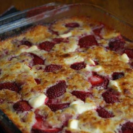 Strawberry Cobbler with Cream Cheese