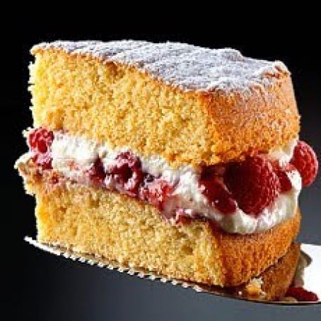 All-in-one Sponge Cake with Raspberry & Mascarpone Cream