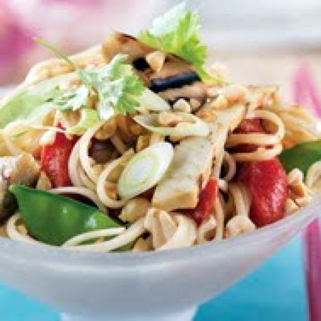 Grilled Vegetable Peanut Noodles