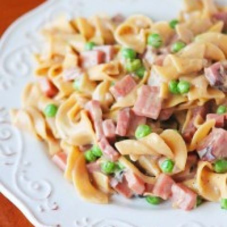 Peas, Ham, and Creamy Noodles