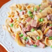 Peas, Ham, and Creamy Noodles