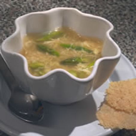 Egg Thread Soup With Asparagus  Recipe