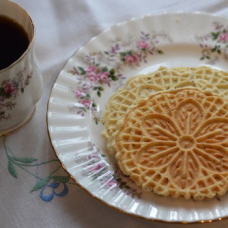 Rose scented Pizzelles