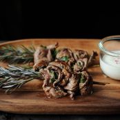 Herbed Beef Skewers with Horseradish Cream