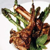 Herb-and-Spice Lamb Chops with Minted Asparagus