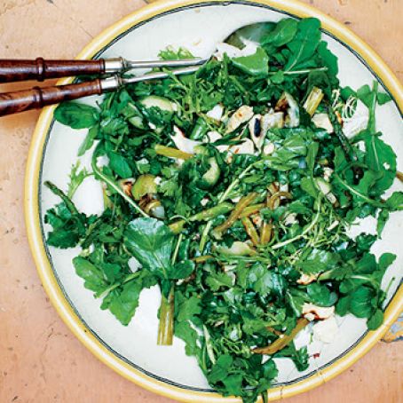 Grilled Green Salad with Coffee Vinaigrette