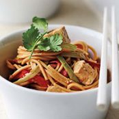 Cold Peanut Noodles with Tofu and Red Peppers