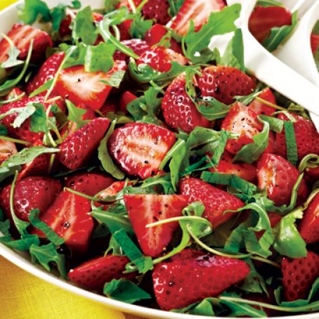 Strawberry Salad with honey-lemon vinaigrette