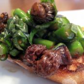 Asparagus and Morel Bruschetta