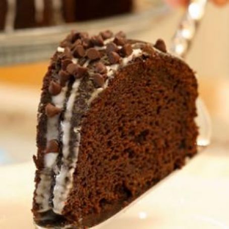 Glazed Chocolate-Pumpkin Bundt Cake