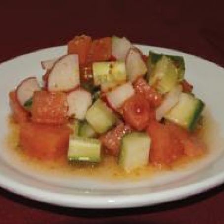 Watermelon, Radish & Cucumber Salad