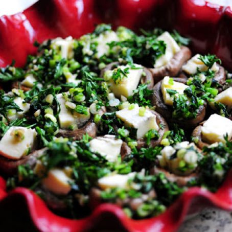 Mushrooms Stuffed with Brie