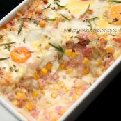 POTATO - Eggs baked in Ham and Potato Hash
