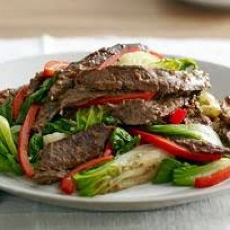 Asian Beef With Baby Bok Choy
