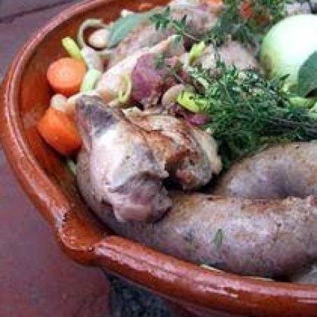 Apokryfisk cassoulet med 4 x fläsk