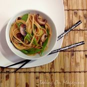 Lo Mein with Mushrooms and Snow Peas