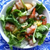 Sautéed Shrimp, Potato & Escarole Salad