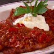 Hungarian Placki (Potato Pancakes with Spicy Tomato-Beef Sauce)