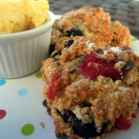 Berry Scones with Orange Honey Butter