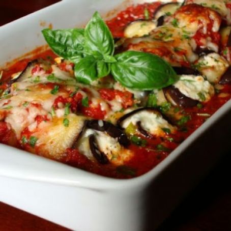 Baked Shells with Ricotta and Eggplant