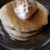Eggnog Pancakes with Butter Rum Syrup
