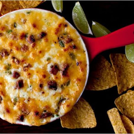 QUESO FUNDIDO w/CHORIZO, JALAPENO & CILANTRO