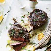 Rib Eye Steaks with Pete's Barbecue Sauce