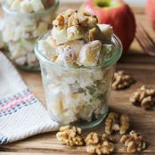 Apple Fruit Salad with Maple Coconut Whipped Cream