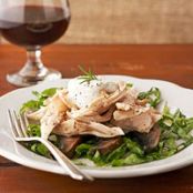 Chicken and Portobellos with Mustard Cream