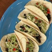 BLACK BEAN TACOS WITH TANGY CABBAGE