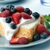 Strawberry-Cream Angel Food Cake