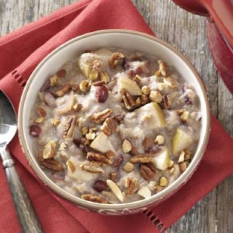 Slow-Cooked Fruited Oatmeal with Nuts Recipe