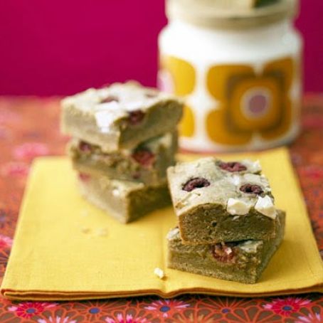 Raspberry and White Chocolate Blondies