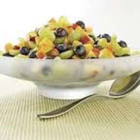 Honeydew, Mango, and Raspberries with Lime and Ginger