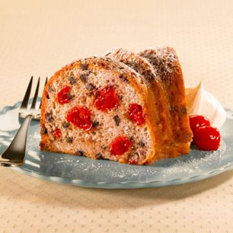 Cherry Vanilla Chocolate Chip Cake