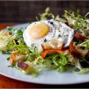 ***Salad with Bacon Lardons and Poached Eggs