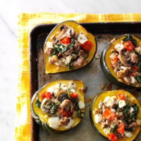 Turkey Sausage-Stuffed Acorn Squash