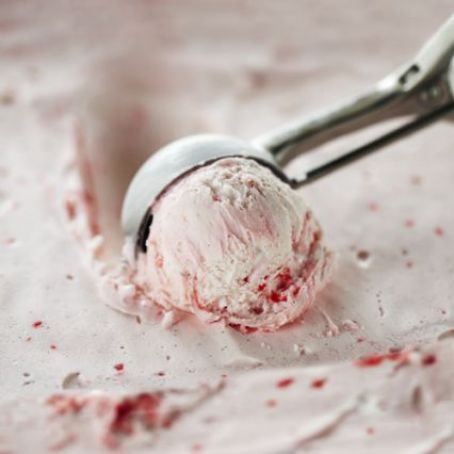 Lemon Mascarpone Gelato with Strawberries