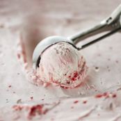 Lemon Mascarpone Gelato with Strawberries