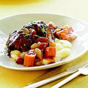 Beef Short Ribs with Cheesy Polenta