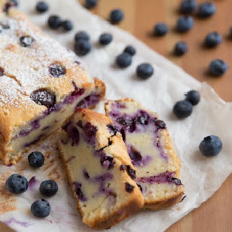 Vanilla Blueberry Loaf Cake