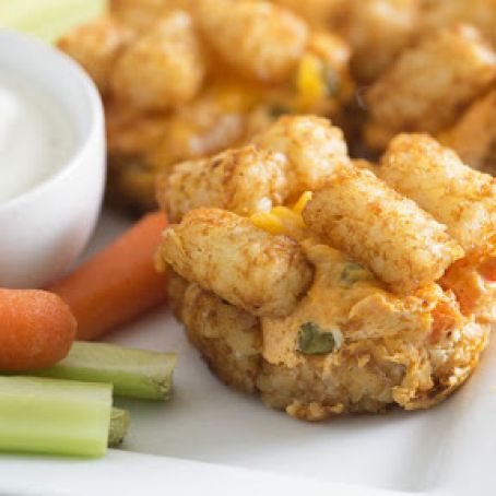 Muffin Tin Buffalo Chicken Tater Tots™ Cups