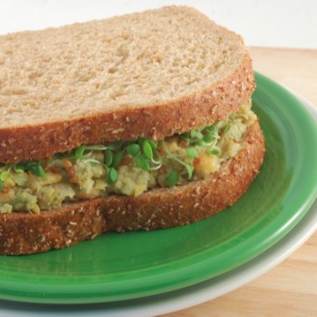 Tuna Salad (Chickpea) Sandwiches Vegan