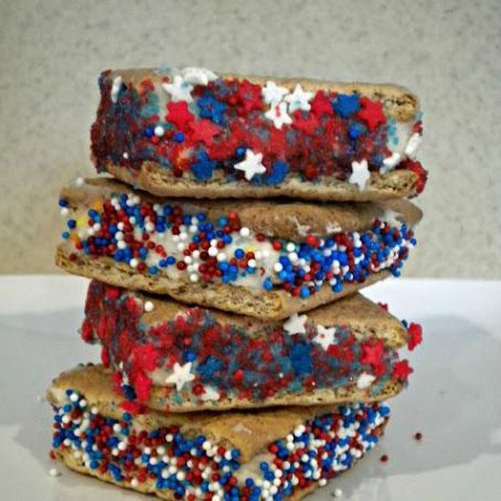 Skinny Cake Batter Ice Cream Sandwiches