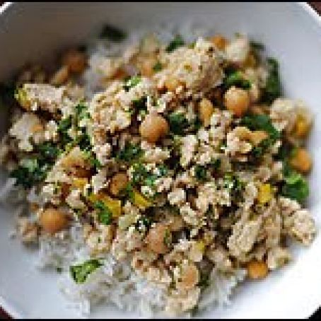 Cilantro Chicken and Chickpea 'Chili'