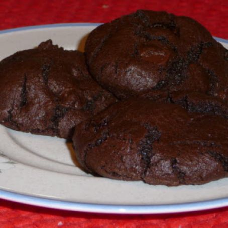 Dark Chocolate Cookies with Cherries