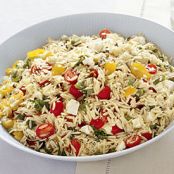 Orzo with Tomatoes, Feta, and Green Onions