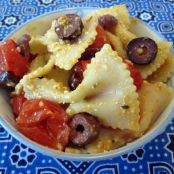 Roast Cherry Tomatoes with Olives & Bowties